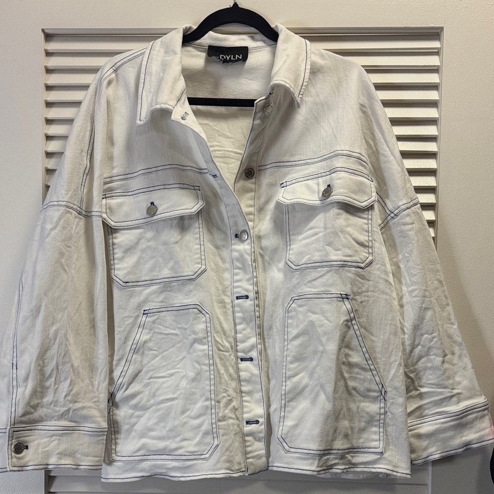 DAYLN White Denim Utility Jacket - Women